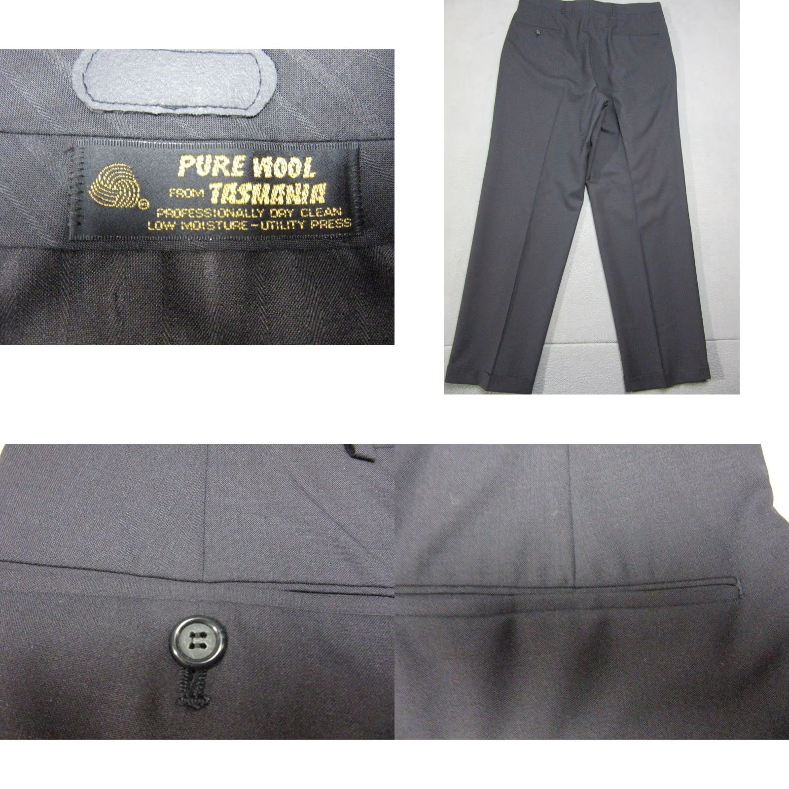 Hart Schaffner Marx Final Answer: Hart Schaffner Marx Dress Pants Mens 34x31 Black Wool Pleated Formal Business Size US 34 / EU 50 - 8 Thumbnail