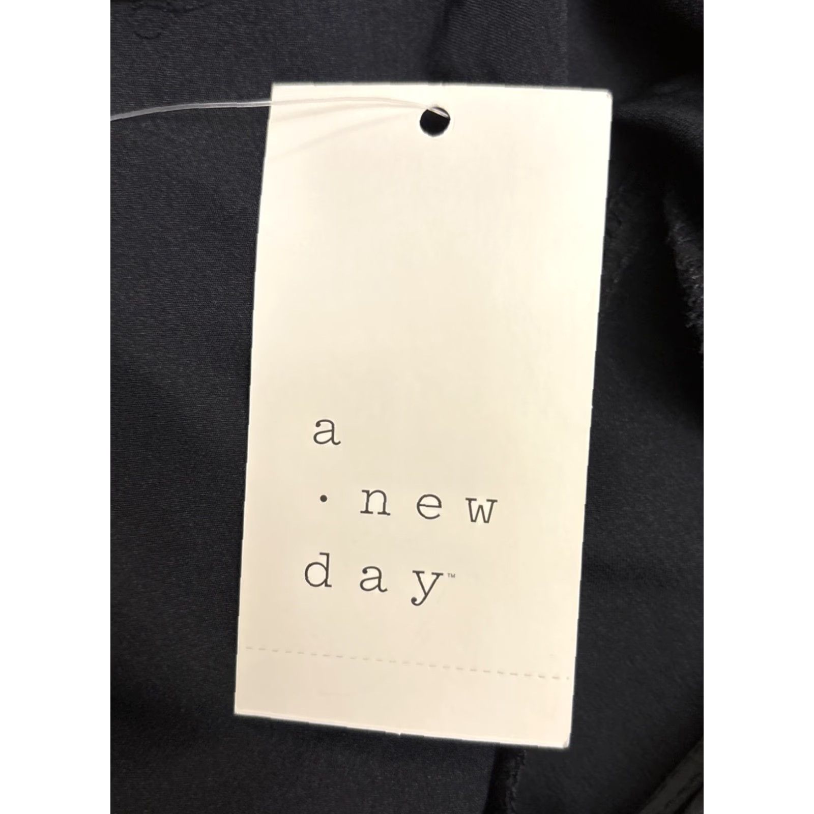 Vintage A New Day Shirt Womens S Black Tie-front V-Neck Long Sleeve Satin Blouse NWT Size S / US 4 / IT 40 - 4 Thumbnail