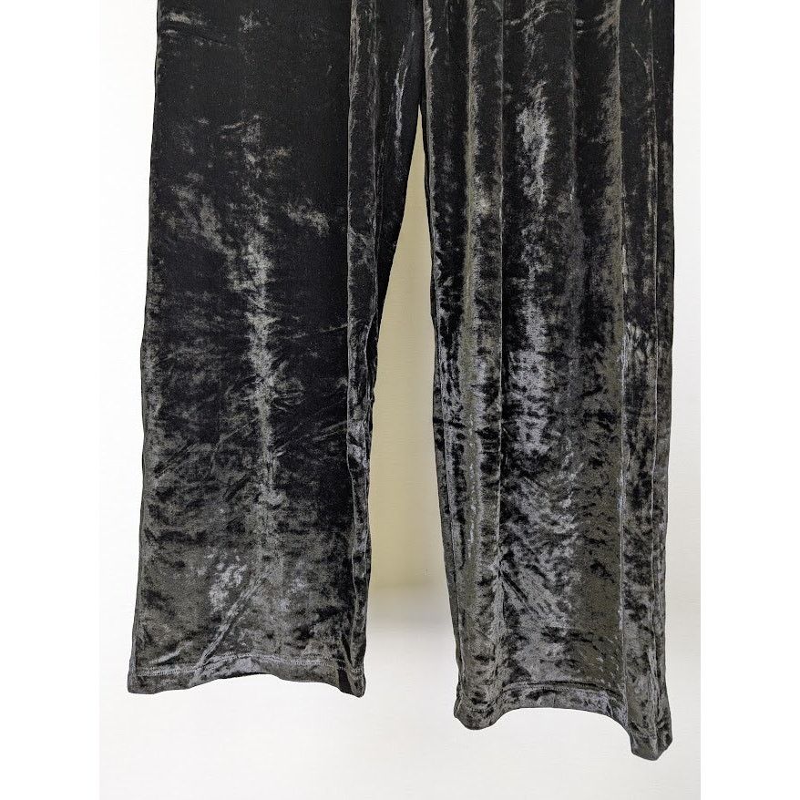 Balenciaga o1rshd1 Baggy Pants BB Paris Icon Shiny Velvet in Black Size US 28 / EU 44 - 4 Thumbnail