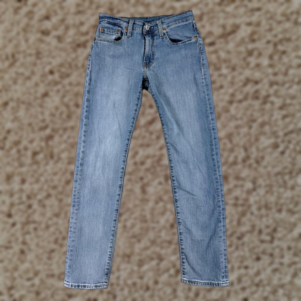 Levi's Levi's Jeans Men Slim 28 Blue Denim 502 Cotton Blend Straight 5-Pocket Zip Inseam 28 Years Vintage No Size US 28 / EU 44 - 1 Thumbnail