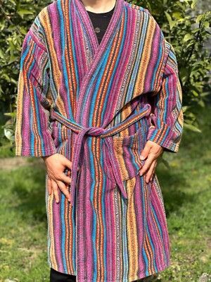 Missoni Rainbow Bathrobe Missoni Home 3D Knit Striped Sweater Unisex Size L / US 10 / IT 46 - 1 Thumbnail