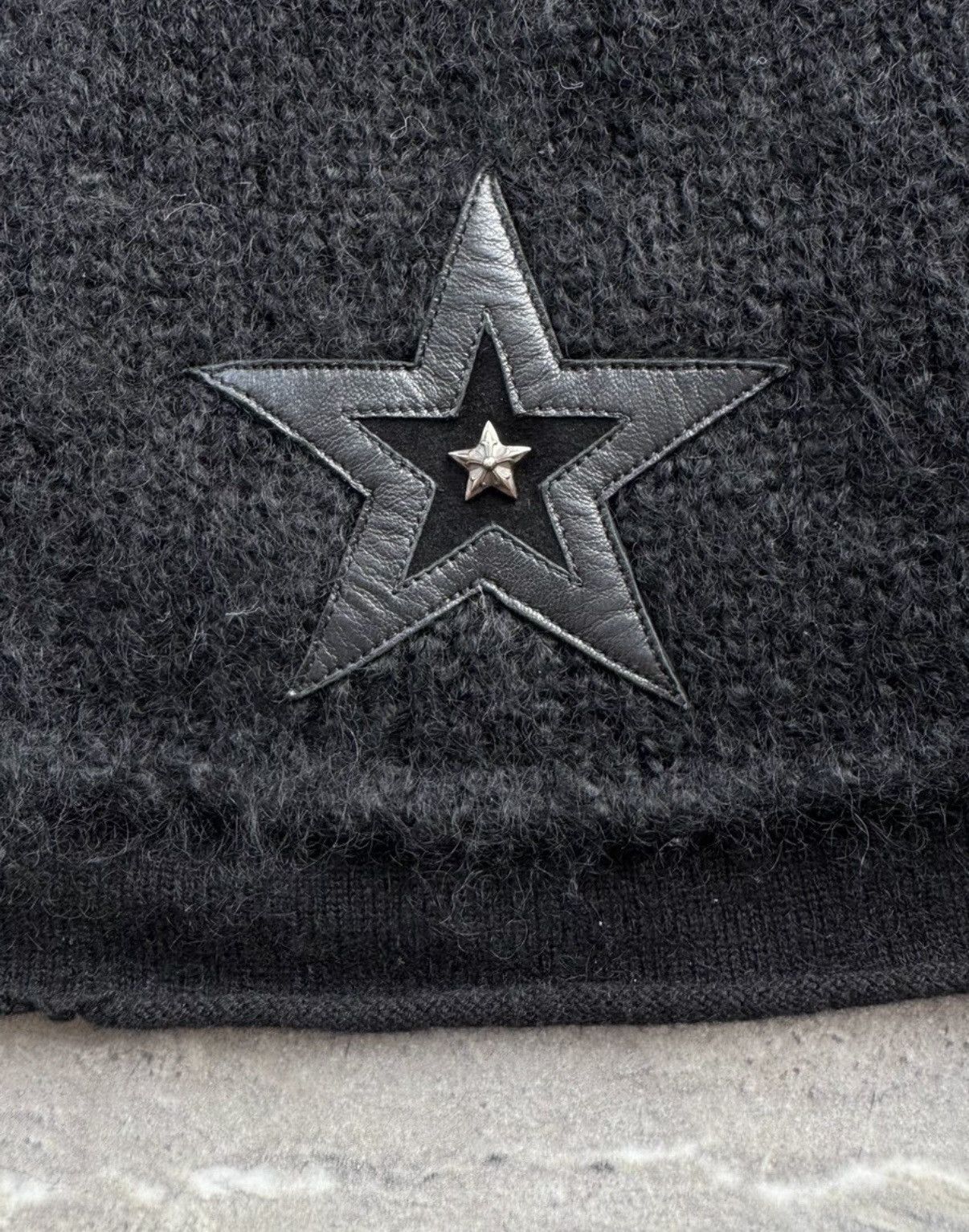 Chrome Hearts Chrome Hearts Leather Applique Silver Double-Layer Beanie Size ONE SIZE - 4 Thumbnail