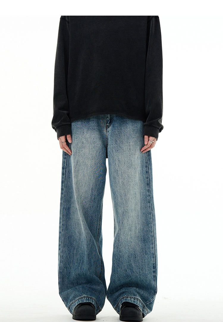 Japanese Brand × Jean Vintage washed cleanfit blue straight-leg versatile jeans Size US 32 / EU 48 - 1 Thumbnail