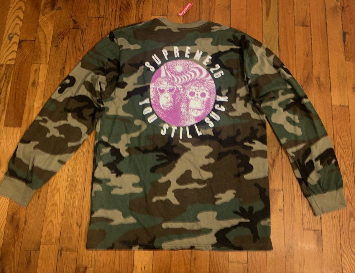 トップス supreme You Still Suck L/S Tee camo L Supreme Supreme You Still Suck L/S Tee Size Large Camouflage | Grailed