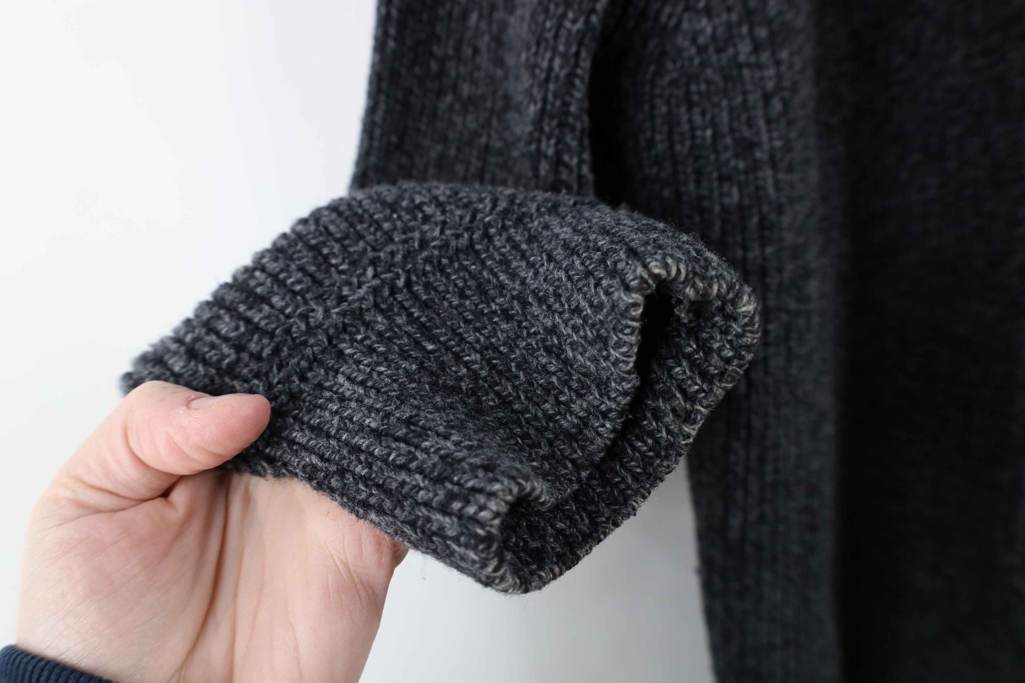 Eddie Bauer × Vintage Vintage Eddie Bauer Chunky Cotton Ribbed Knit Henley Sweater Size US L / EU 52-54 / 3 - 6 Thumbnail