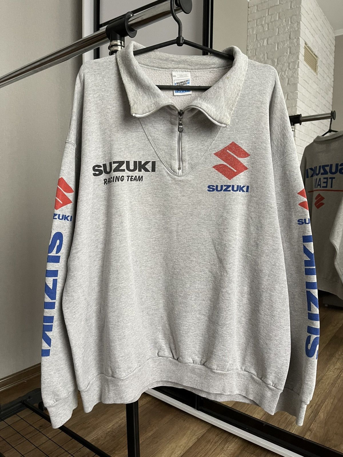 Other Suzuki Team Vintage Racing 1/4 Zip Sweatshirt 90s Size US XXL / EU 58 / 5 - 1 Thumbnail