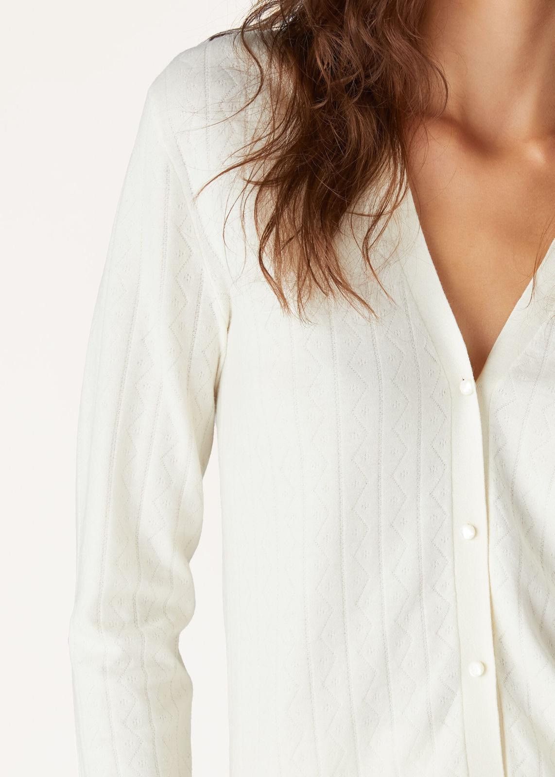 Loro Piana o1srvl11e0425 FAN6387 Cocooning Soft Cardigan in White Size S / US 4 / IT 40 - 3 Thumbnail