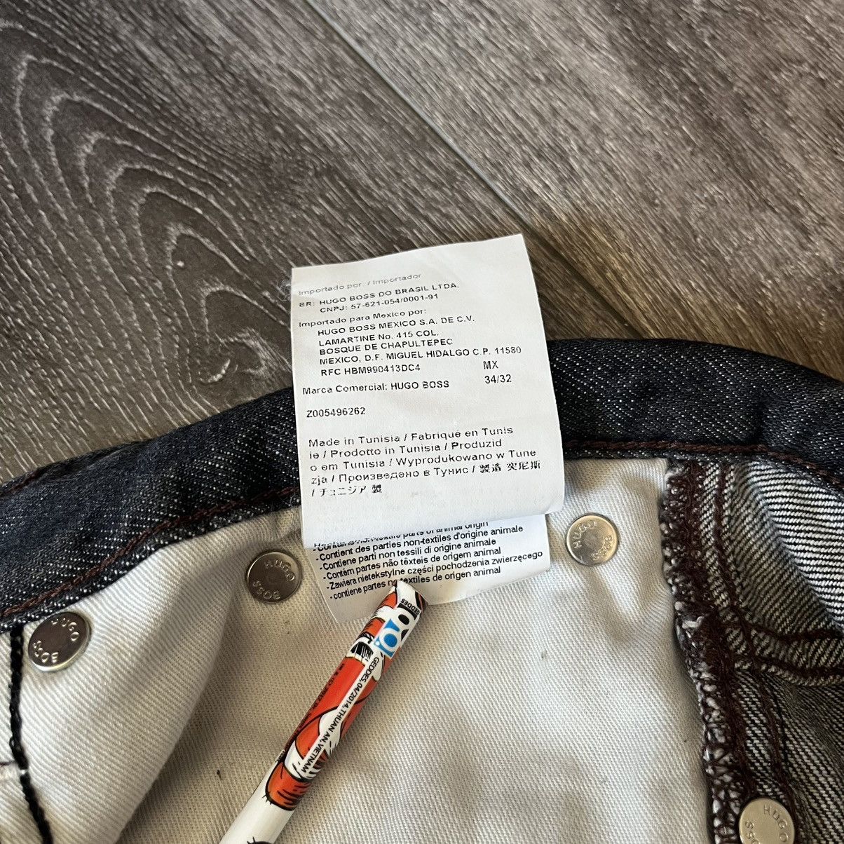 Hugo Boss × Vintage Hugo Boss Delaware Slim Fit Washed Black Denim Jeans 34x32 Size US 34 / EU 50 - 11 Thumbnail