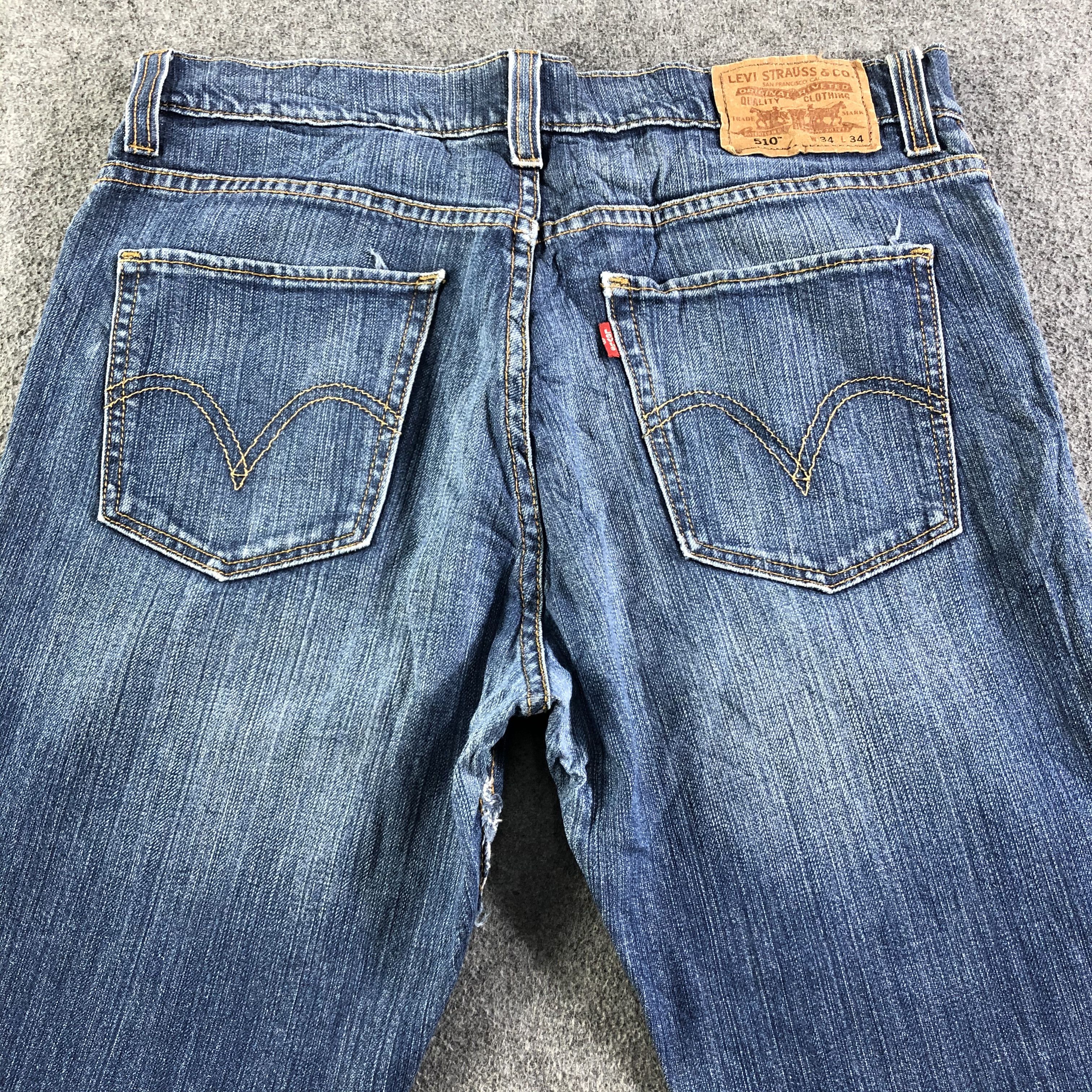 Levi's Vintage Blue Wash Levis 510 Jeans-J3045 Size US 35 - 4 Thumbnail