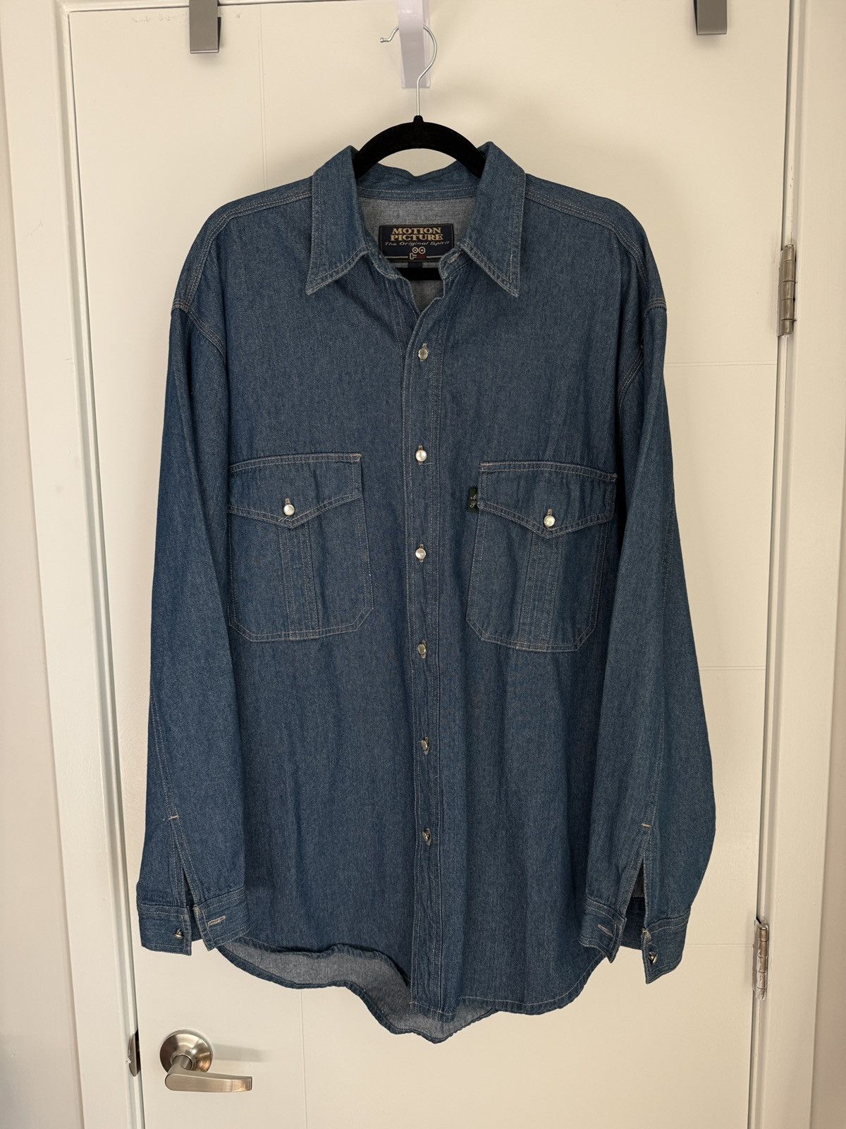 Vintage Denim Shirt Size US L / EU 52-54 / 3 - 2 Thumbnail