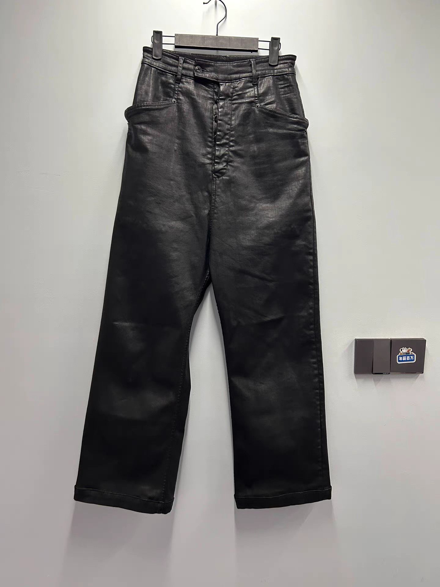 Rick Owens Rick Owens waxed wide-leg pants Size 26" / US 2 / IT 38 - 1 Thumbnail