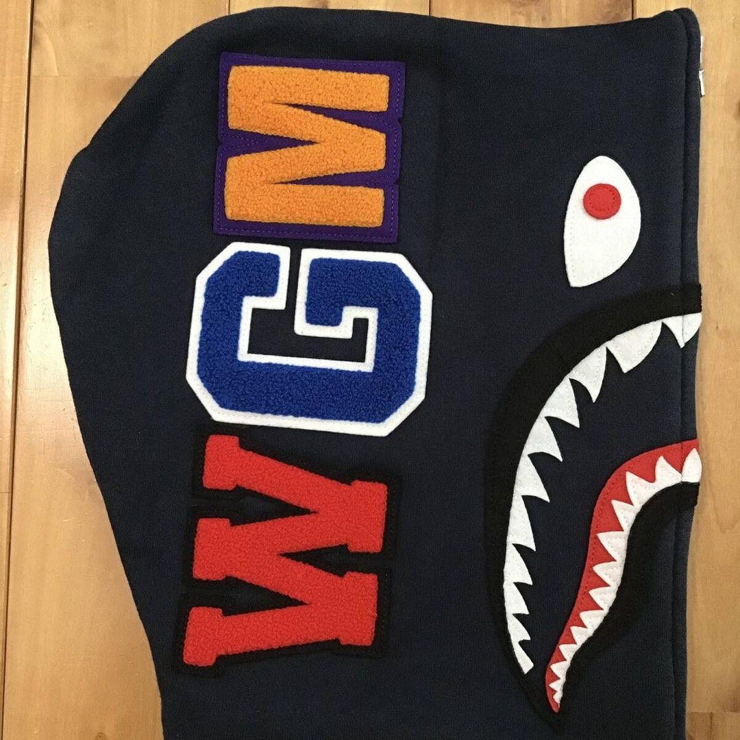 Bape BAPE logo multi fonts shark full zip hoodie a bathing ape Size US M / EU 48-50 / 2 - 5 Thumbnail