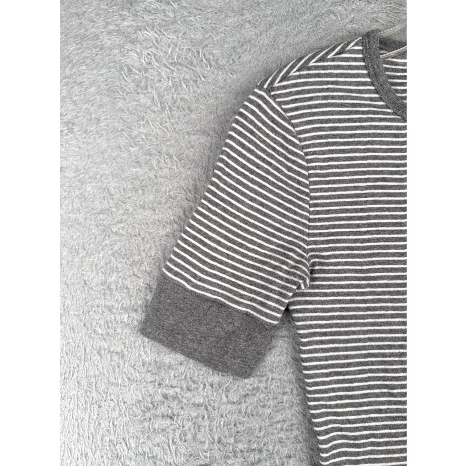 Polo Ralph Lauren Polo Ralph Lauren Shirt Women Small Petite Gray Stripe Crew Short Sleeve READ Size S / US 4 / IT 40 - 3 Thumbnail