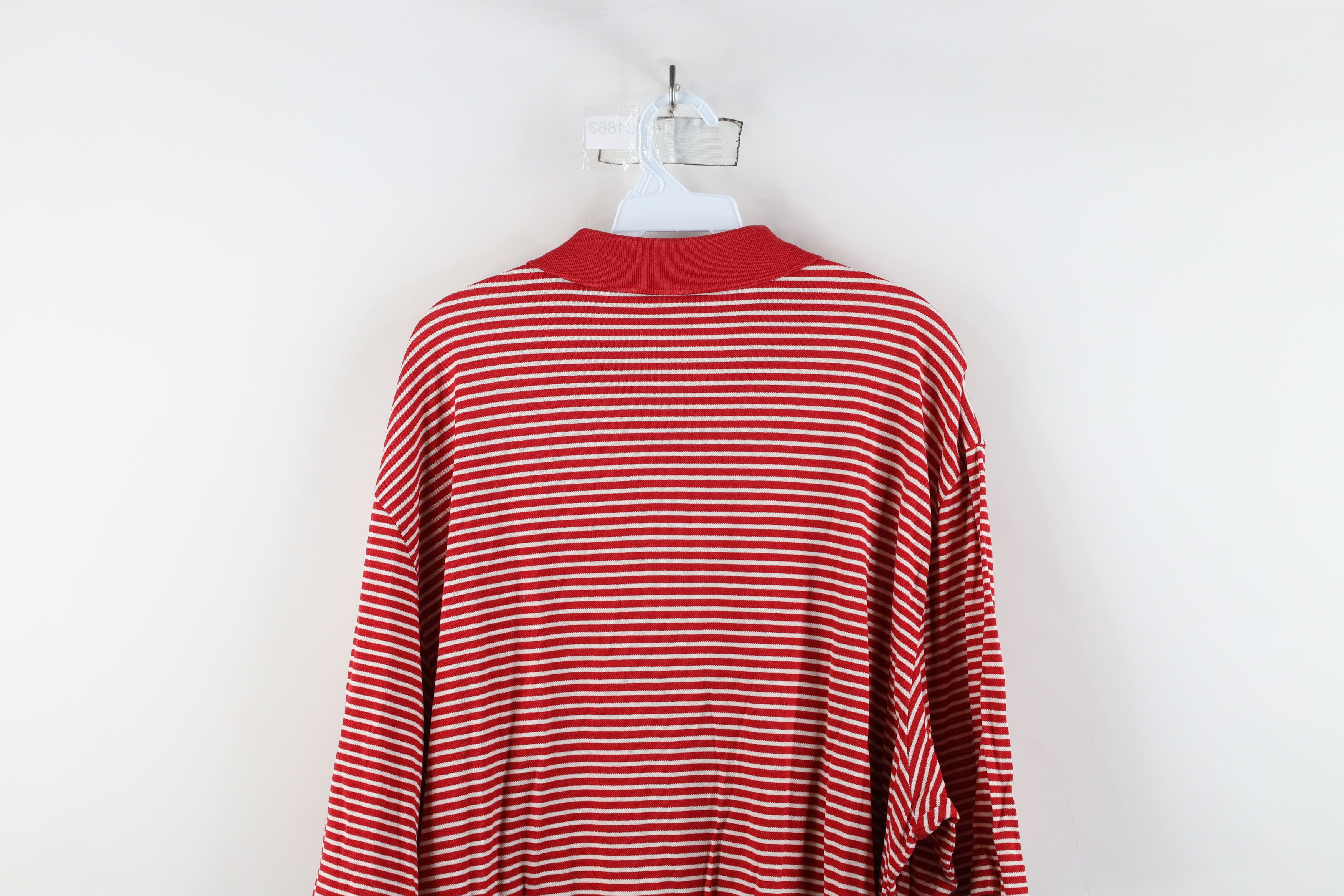 Ralph Lauren × Vintage Vintage Polo Golf Ralph Lauren Cane Striped Knit Polo Shirt Size US XXL / EU 58 / 5 - 10 Thumbnail