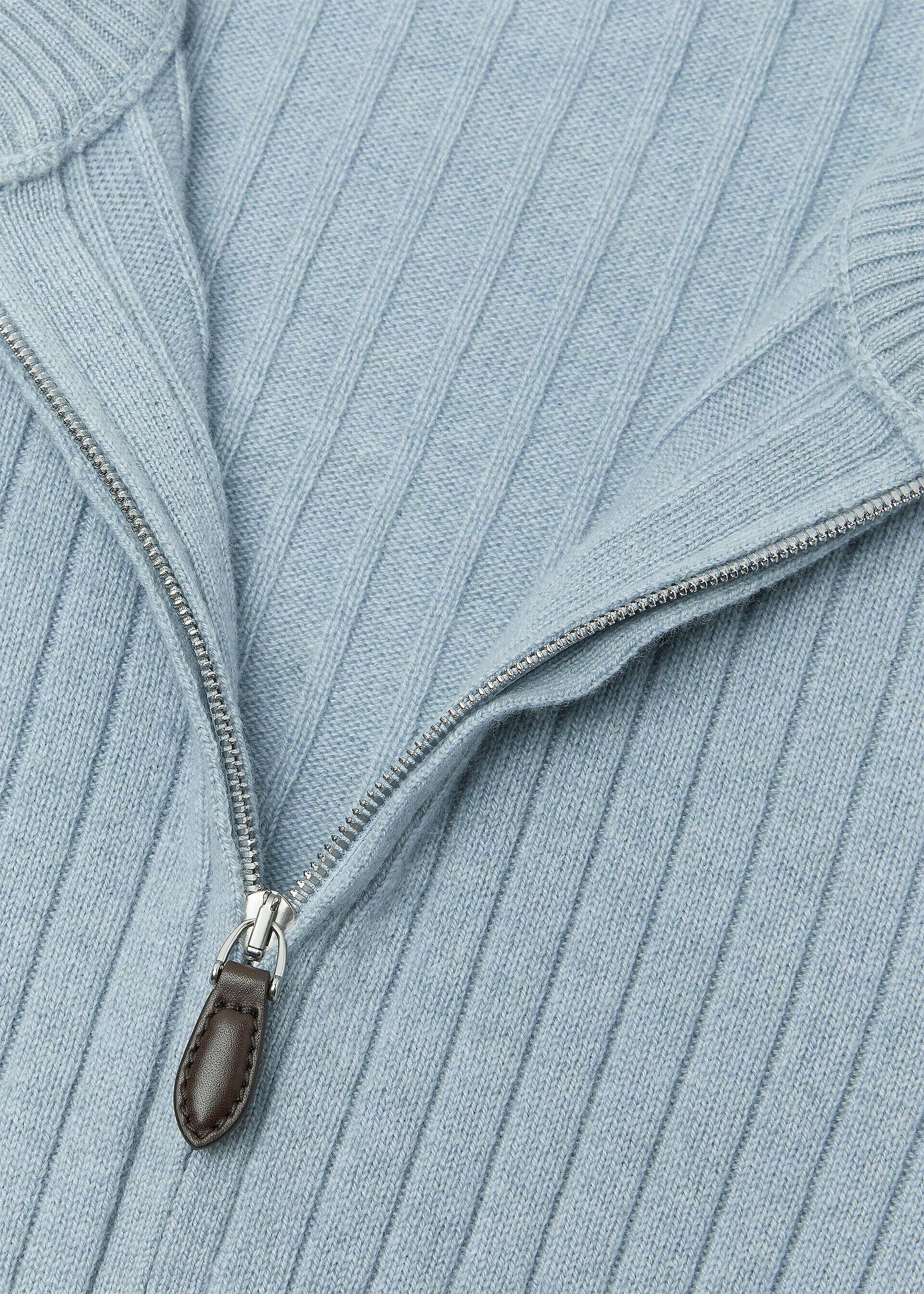 Loro Piana os11x0426 FAP5839 Coste Bomber Sweater Iced Snow Melange Size XS / US 0-2 / IT 36-38 - 7 Thumbnail