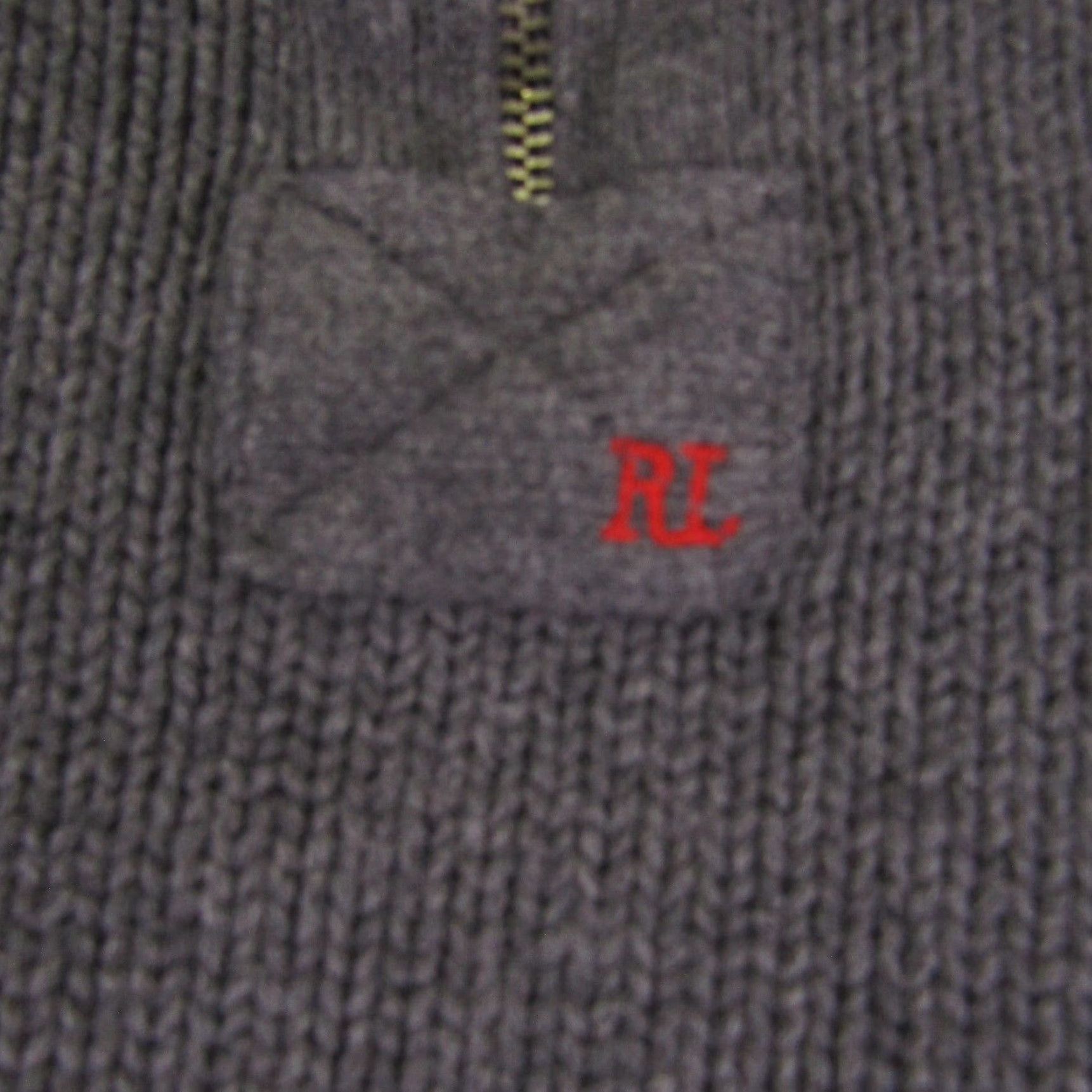 Ralph Lauren Vintage Ralph Lauren Men’s Sweater Pullover 1/4 Zip Knit Mock Neck Gray L Cotton Preppy Size US L / EU 52-54 / 3 - 3 Thumbnail