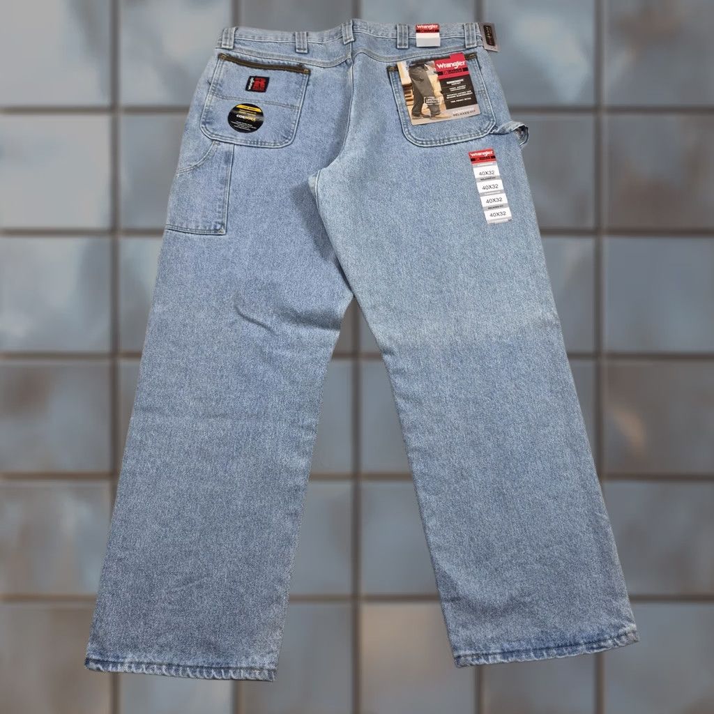 Wrangler Wrangler RIGGS Workwear Jeans Mens 40x32 Blue Carpenter Relaxed Straight Denim Jeans Size US 40 / EU 56 - 1 Thumbnail