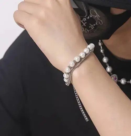 Vintage Vintage pearl chain bracelet Size ONE SIZE - 1 Thumbnail