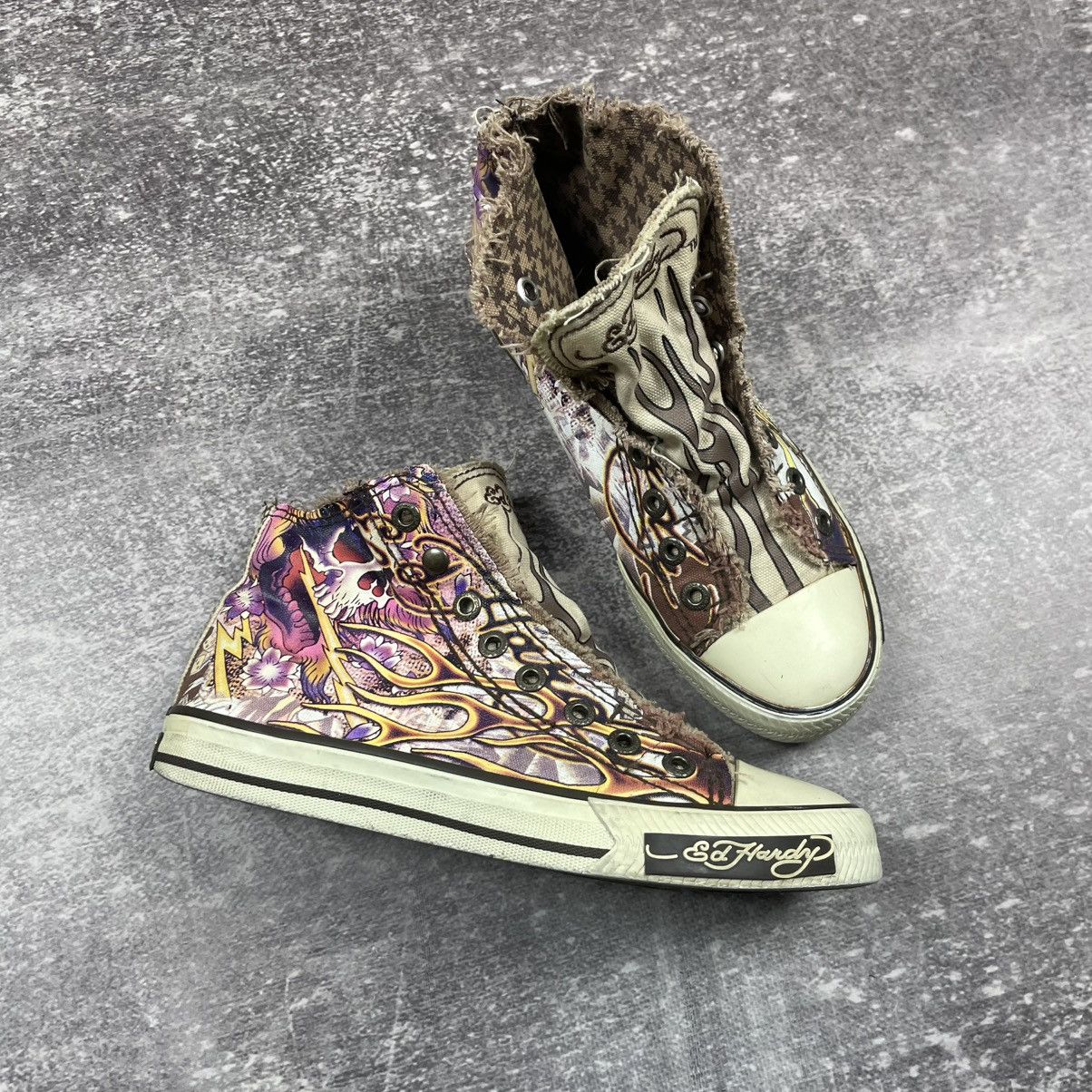 Ed Hardy Ed Hardy Hi-Top Canvas Sneakers Size US 6 / EU 39 - 1 Thumbnail