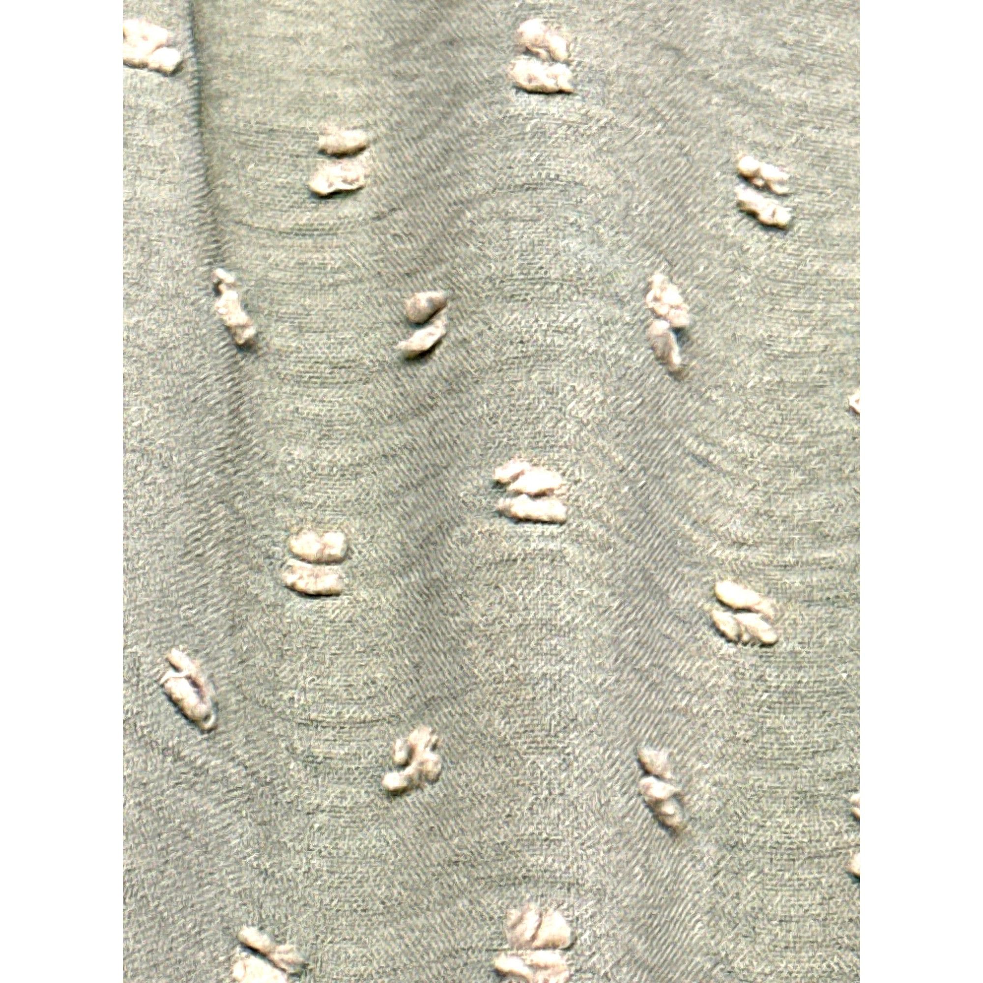 Other CCC Green Long Sleeve Tiered Midi Dress Textured Dot Patter Size M / US 6-8 / IT 42-44 - 7 Thumbnail