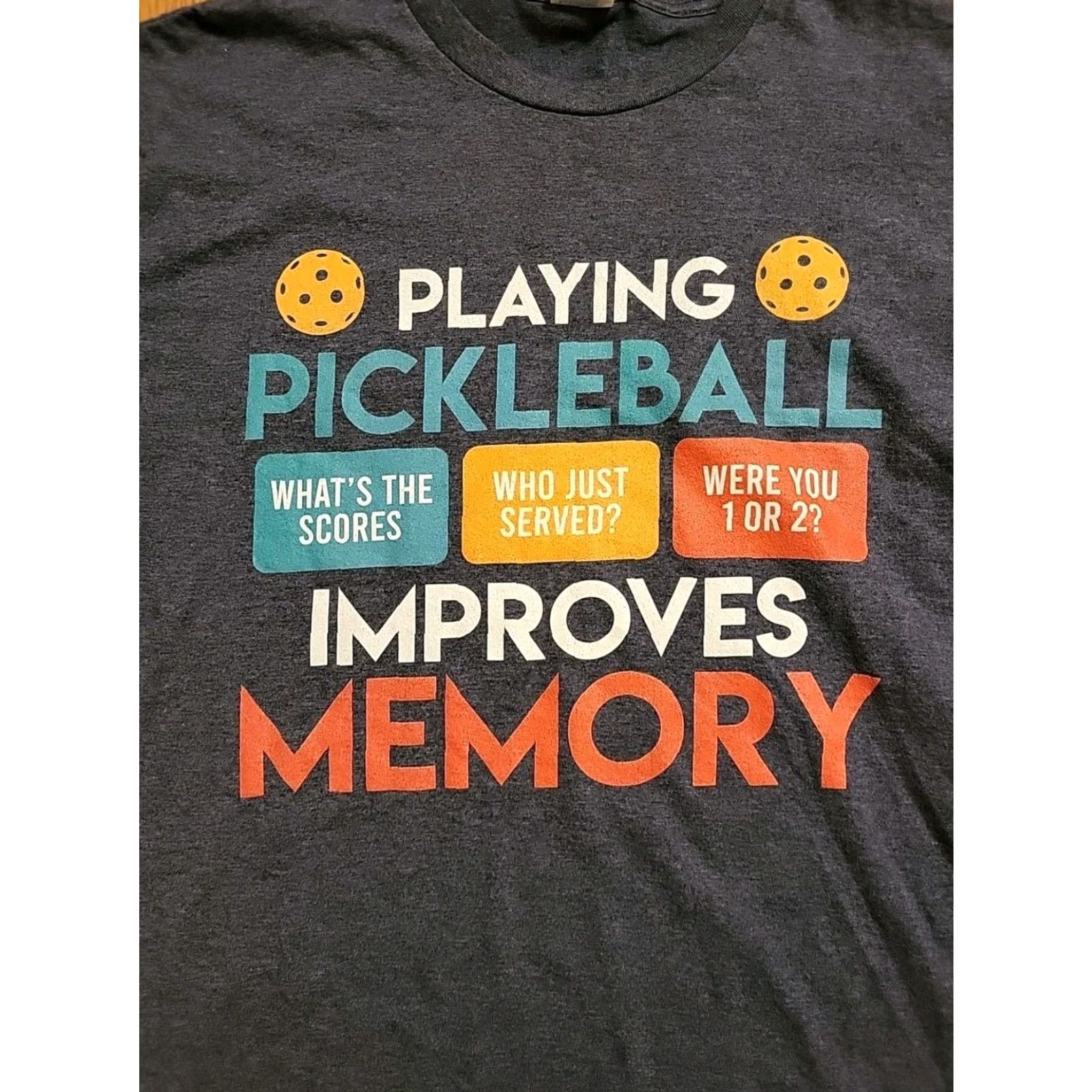 Port & Company VINTAGE Port & Company Shirt XL Men Blue Pickleball? Size US XL / EU 56 / 4 - 2 Thumbnail