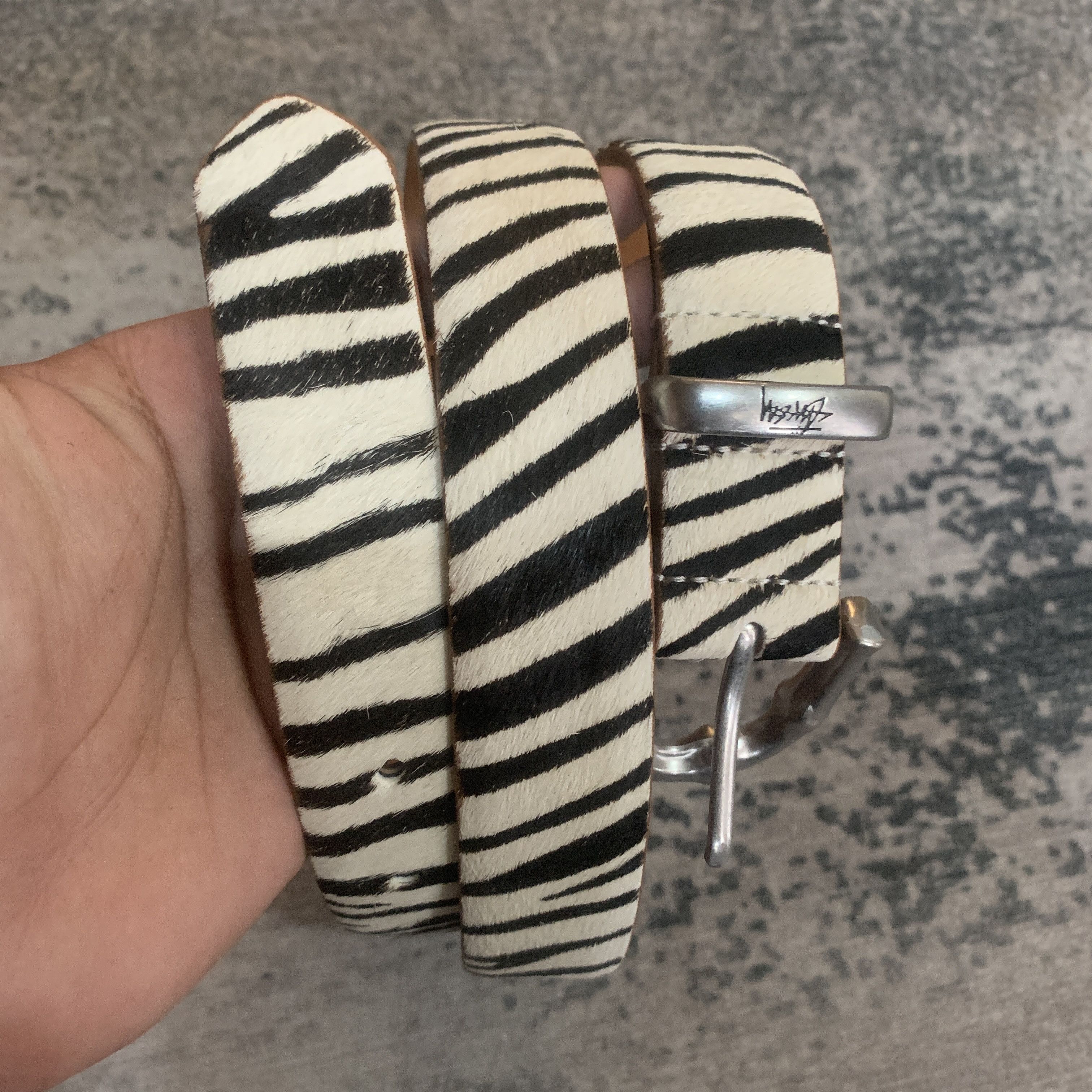 Stussy Stussy Bamboo Belt Zebra Fur | Grailed