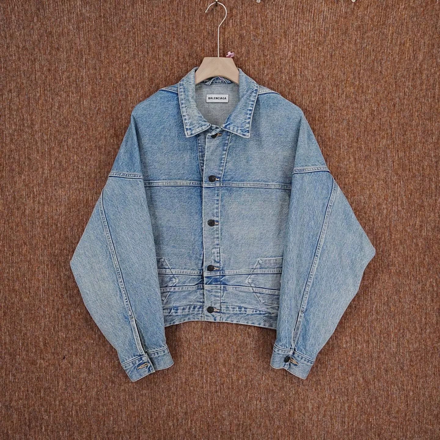 Balenciaga BALENCIAGA Upside Down Twill Denim Jacket Size XXS / US 00 / IT 34 - 1 Thumbnail