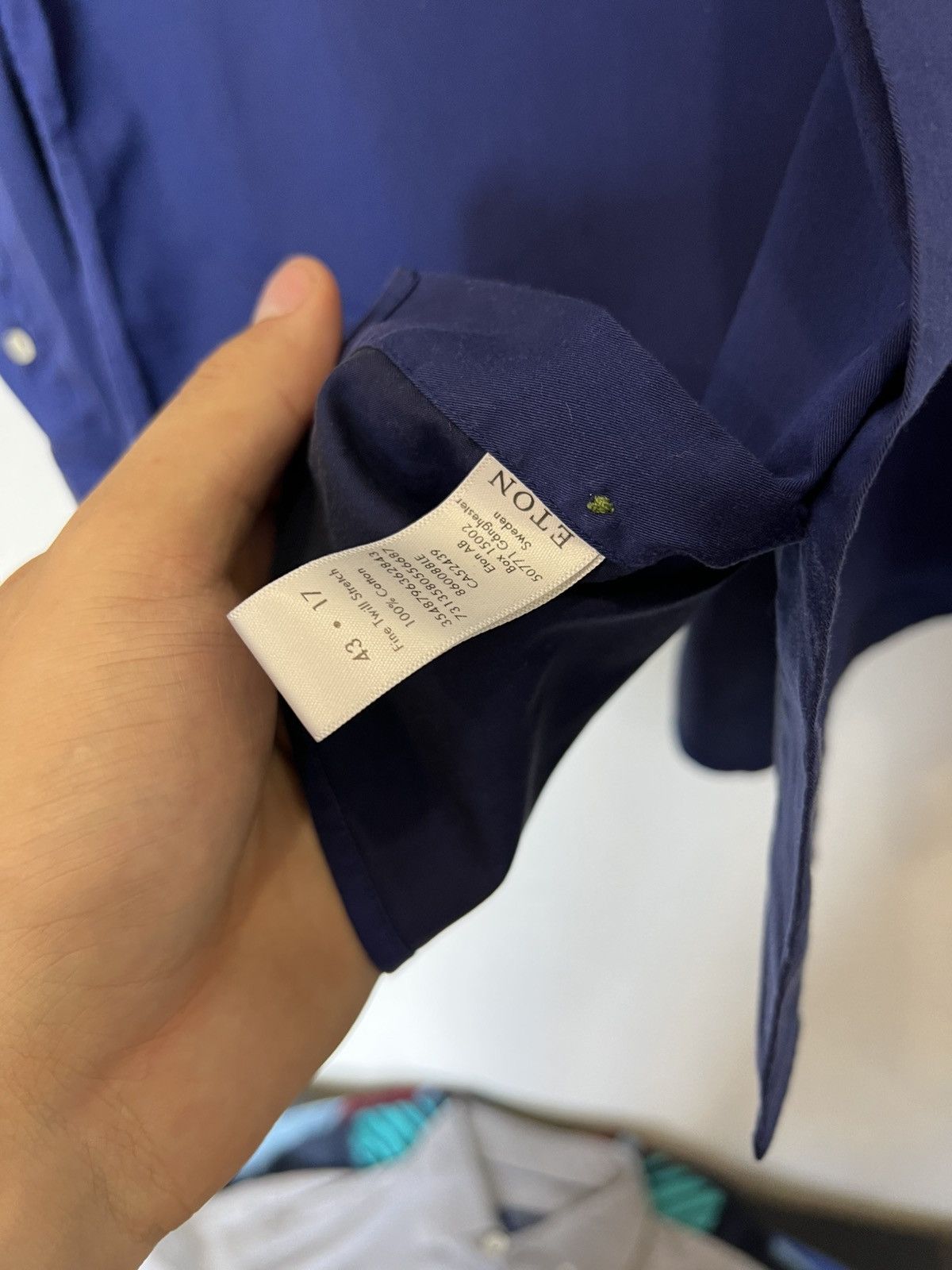 Eton Eton Blue Classic Button Shirt Large Size US L / EU 52-54 / 3 - 7 Thumbnail