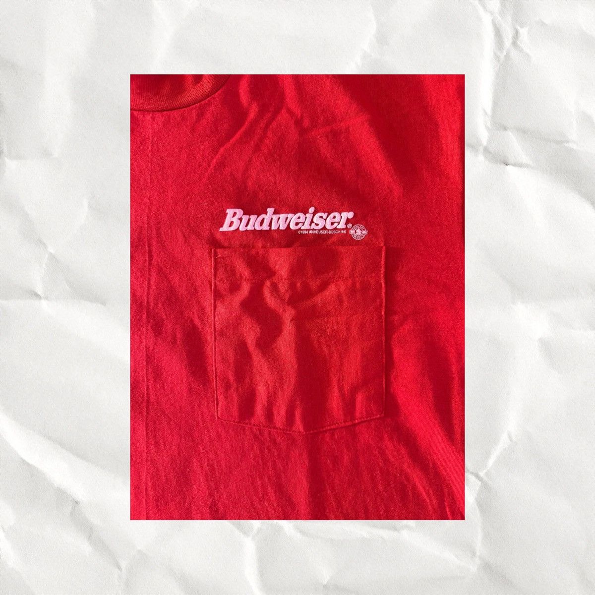 Budweiser × Vintage VINTAGE Classic 90’s Budweiser T-Shirt 🍻❤️ Size US L / EU 52-54 / 3 - 4 Thumbnail