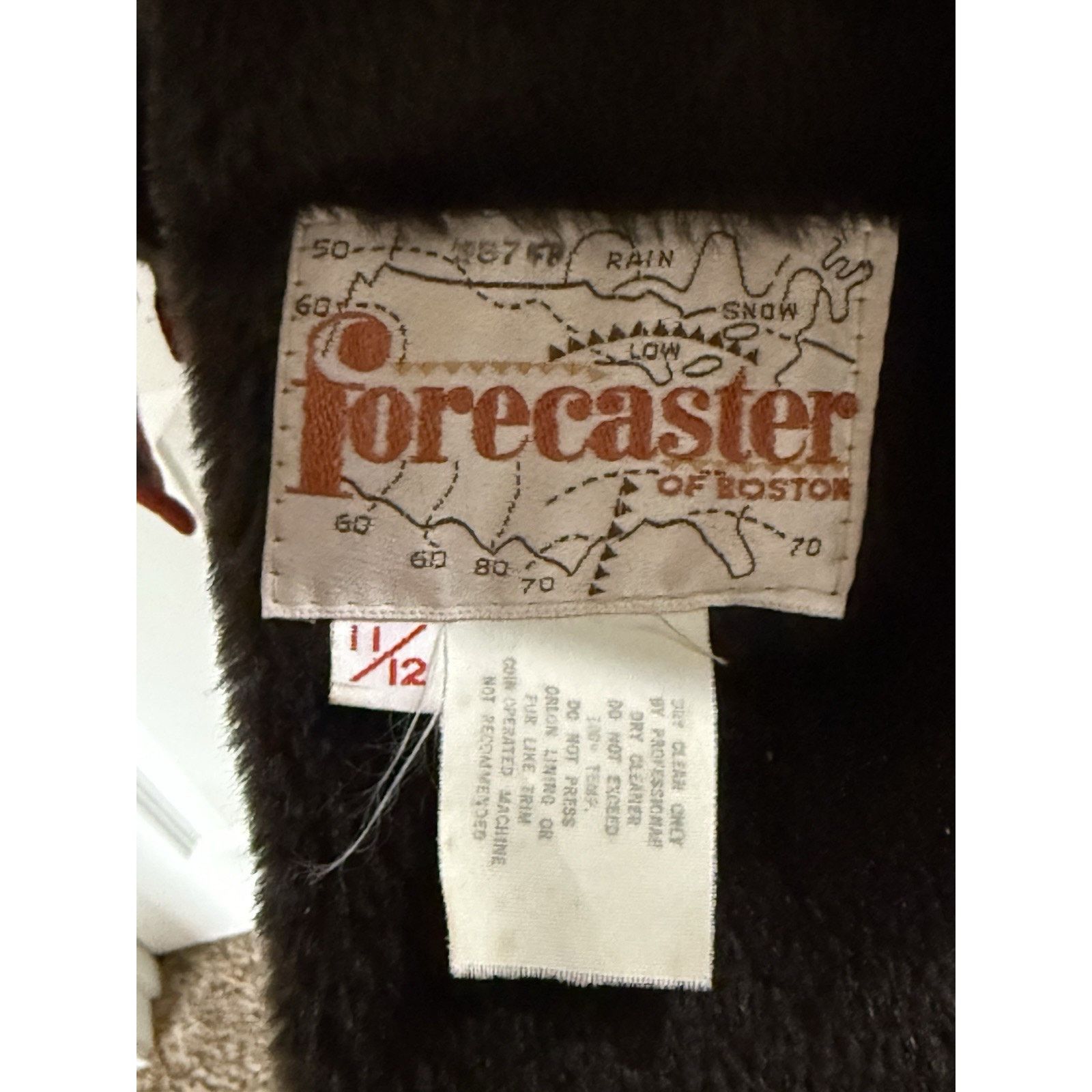 Other Vintage Forecaster Womens Jacket SZ 11/12 Maroon Fur Lined Size XL / US 12-14 / IT 48-50 - 6 Thumbnail