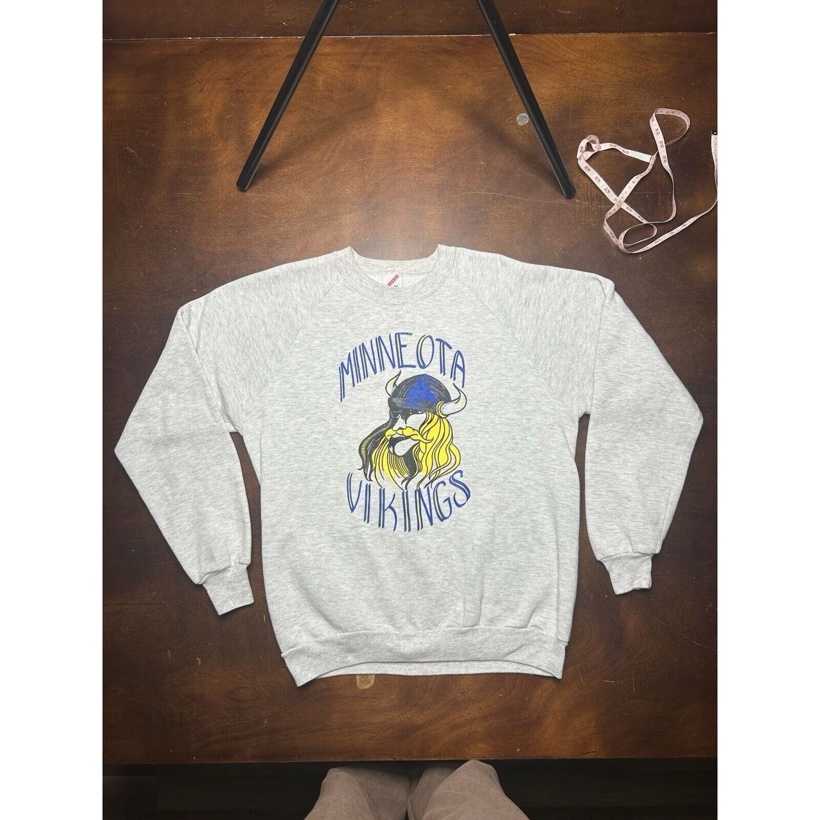 Jerzees VTG 80s/90s NFL Misprint Error Minnesota Vikings Crewneck Size US L / EU 52-54 / 3 - 11 Thumbnail