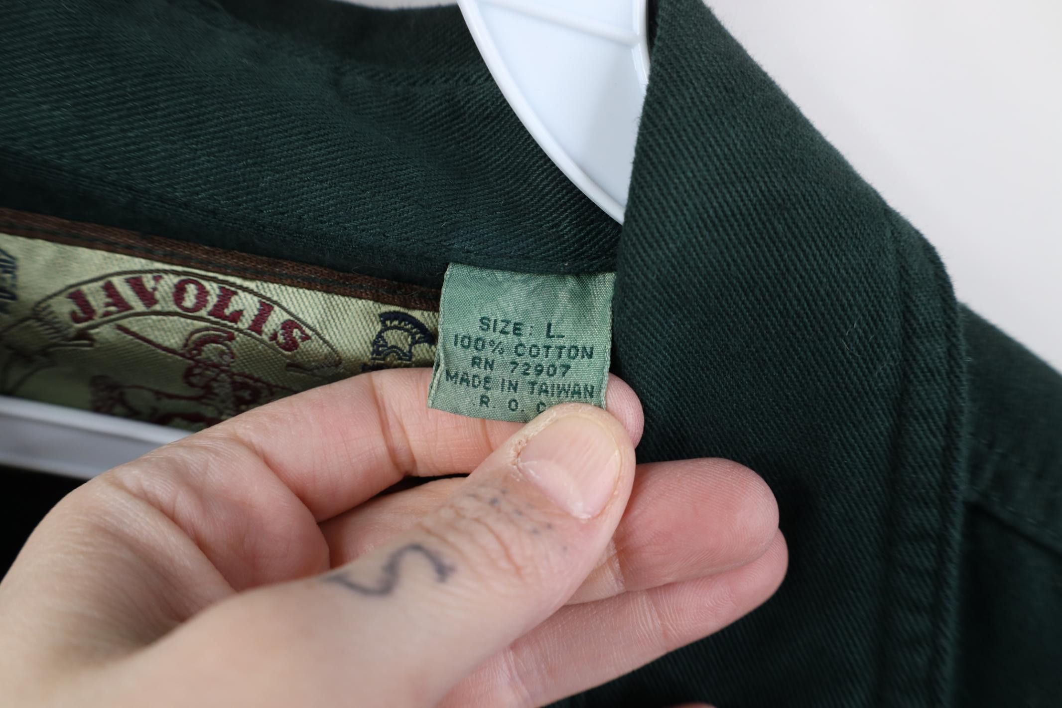 Vintage Deadstock Vintage 90s Streetwear Denim Button Shirt Green Size US L / EU 52-54 / 3 - 11 Thumbnail