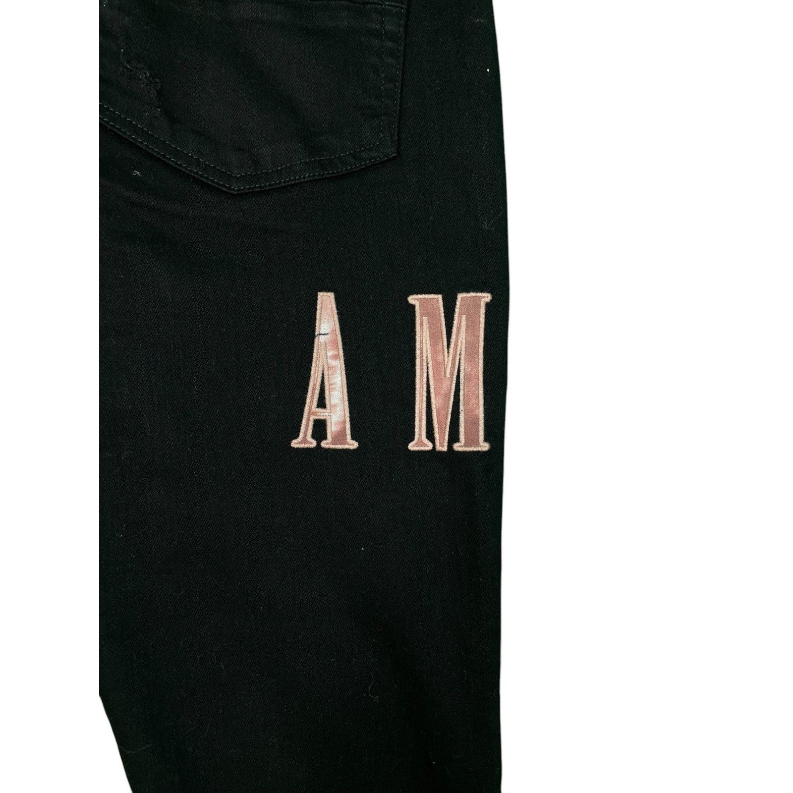 Amiri Amiri Clay Side Logo Black Jeans Size US 33 - 5 Thumbnail