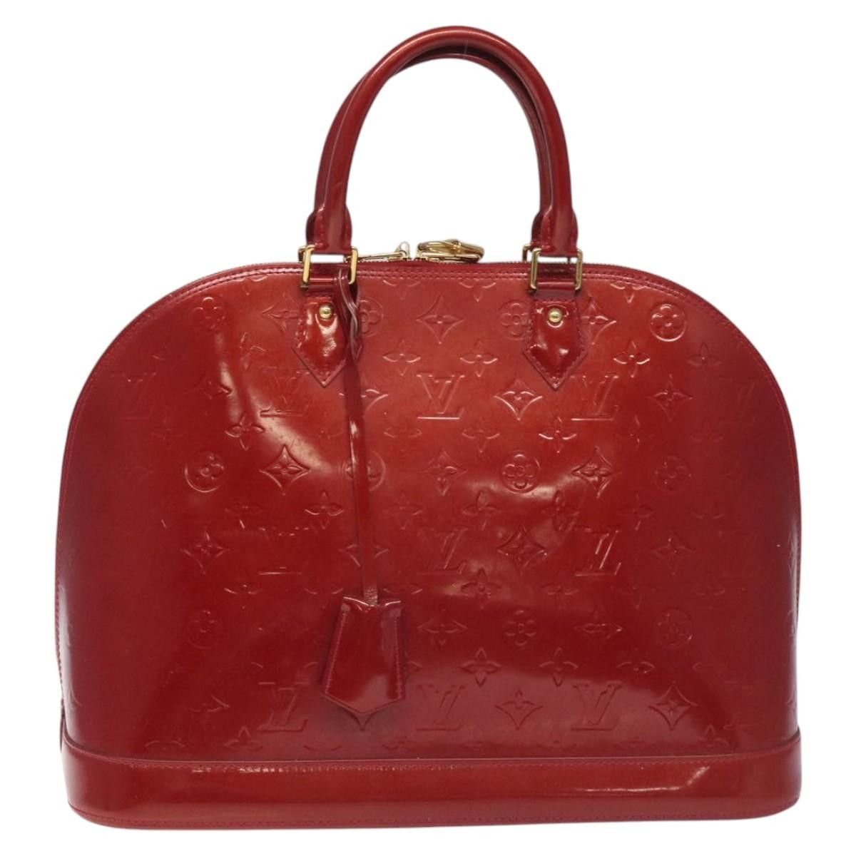Louis Vuitton Alma Burgundy Patent Leather Handbag (Pre-Owned) Size ONE SIZE - 1 Thumbnail