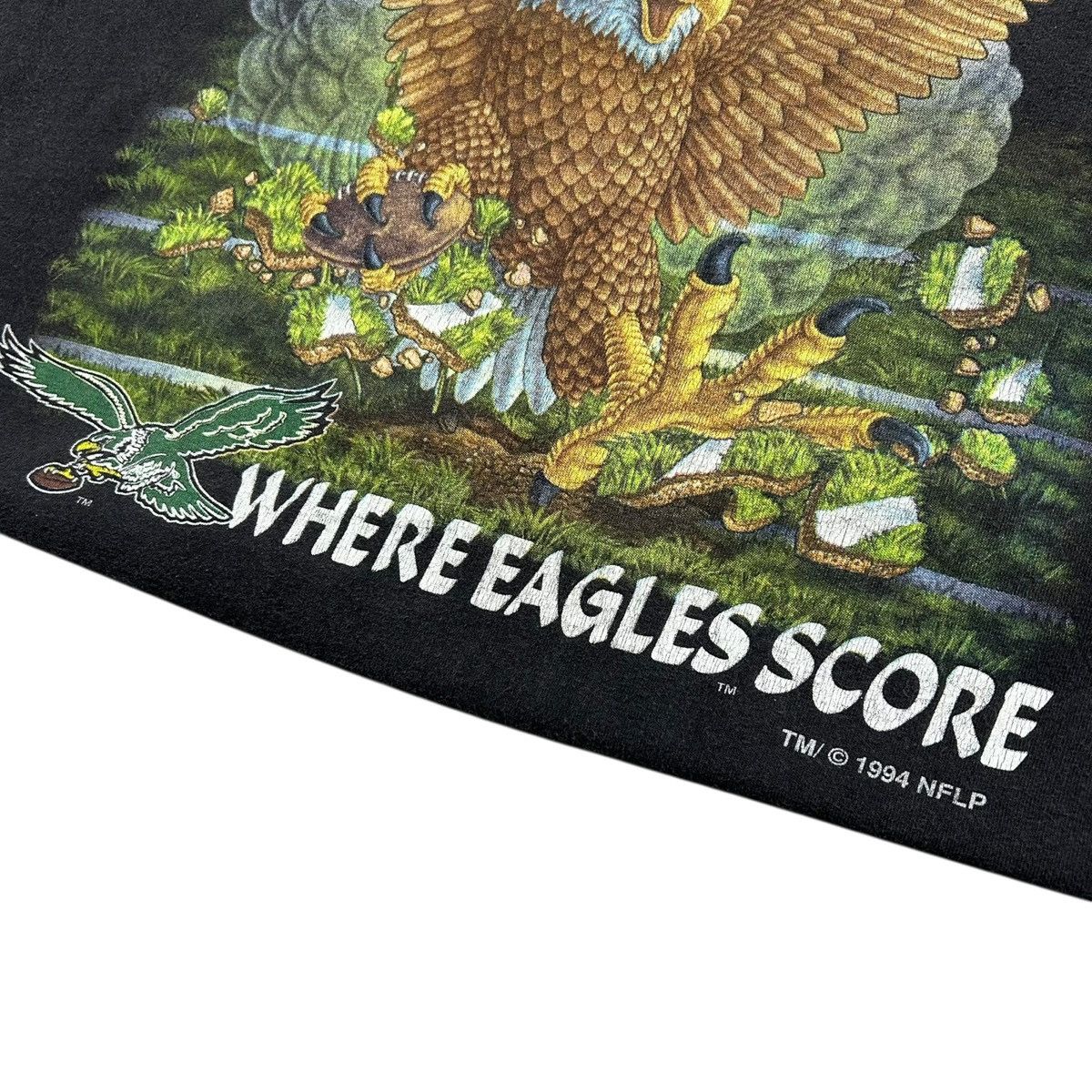 NFL × Vintage RARE 90s PHILADELPHIA EAGLES SALEM SPORTSWEAR 1994 T-SHIRT Size US L / EU 52-54 / 3 - 3 Thumbnail