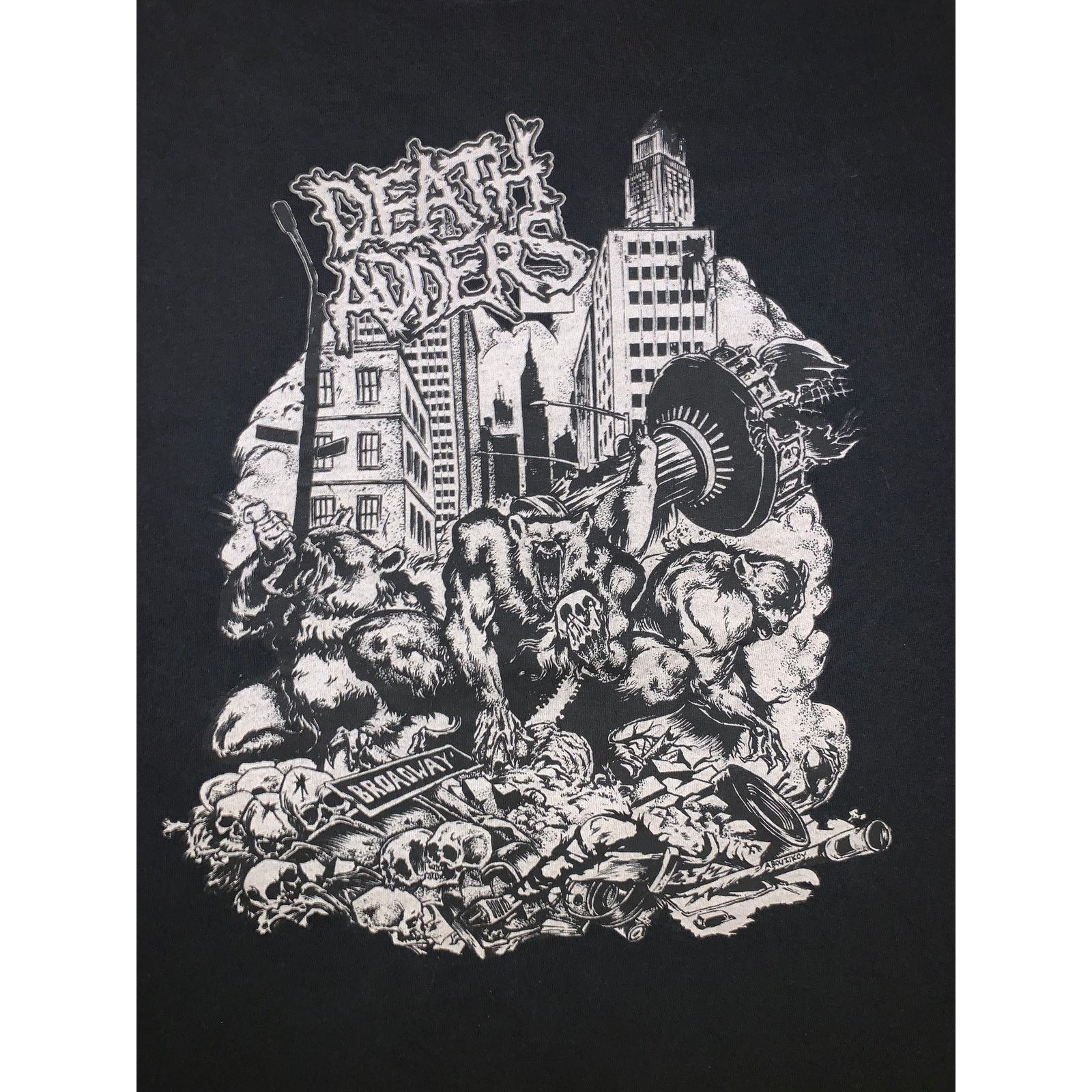 Mishka Mishka Death Adders T Shirt XL Black Cropped Boxy Made USA Size US XL / EU 56 / 4 - 1 Thumbnail
