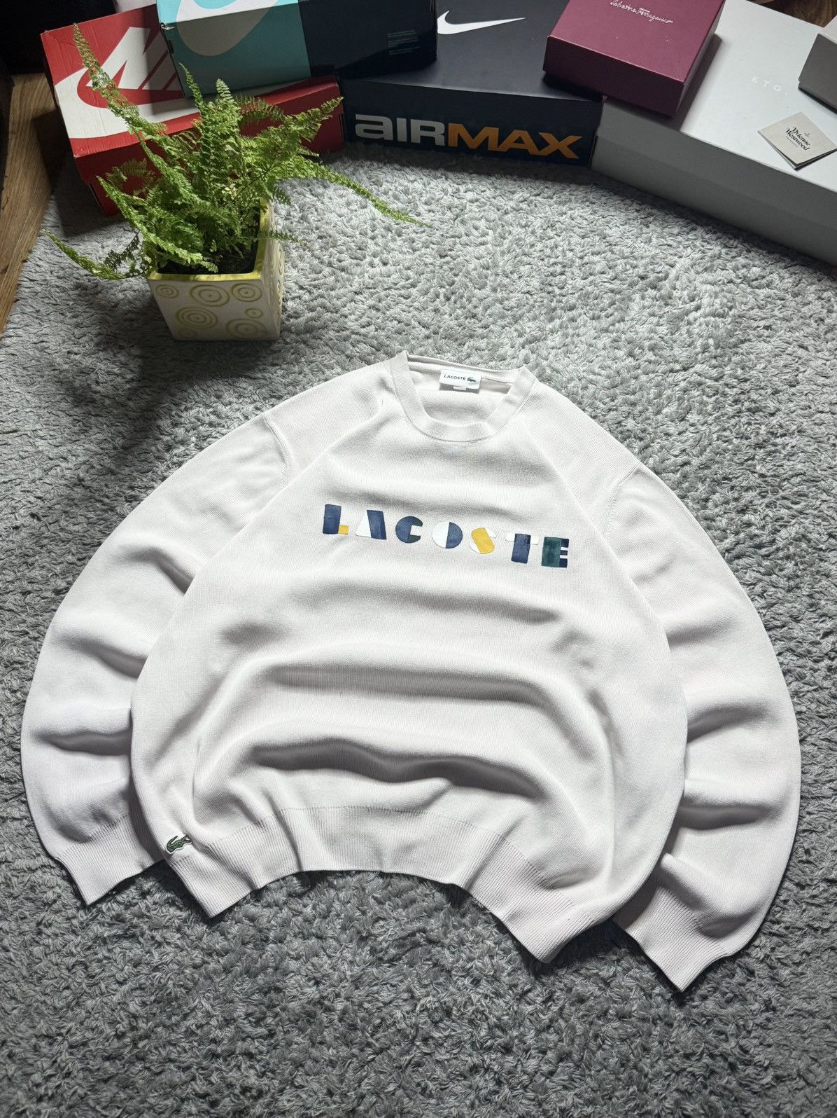 Lacoste Lacoste Hoodie Rare Big Lodo Sweatshirt Drill Y2K Streetwear Size US XL / EU 56 / 4 - 2 Thumbnail