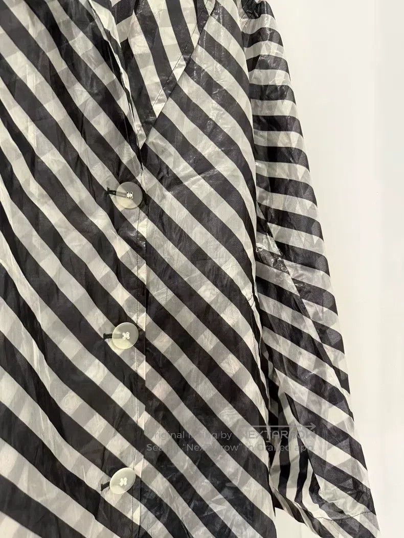Dries Van Noten Dries Van Noten Silk Blend Striped Trench Coat Size S / US 4 / IT 40 - 3 Thumbnail