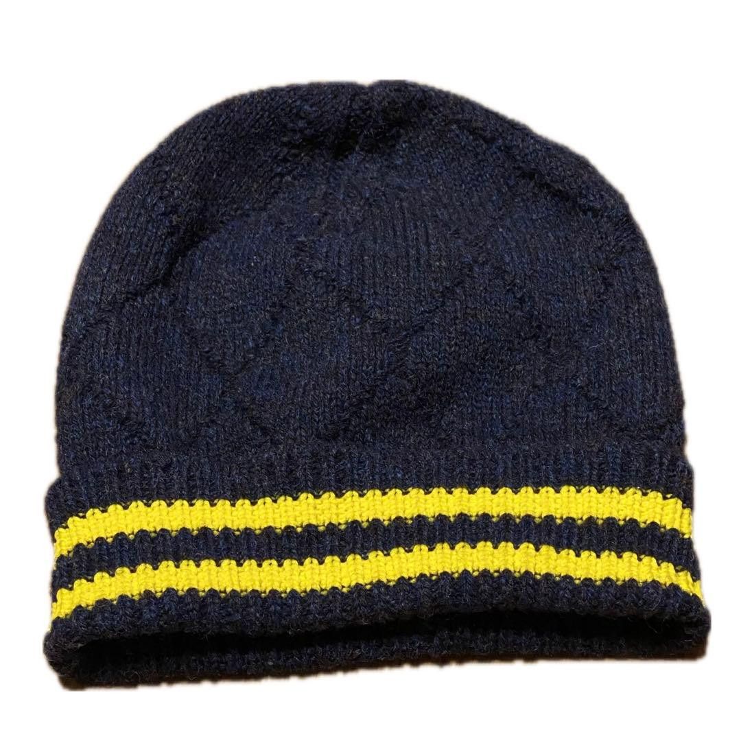 Maison Margiela Argyle 4 Stitch Motif Wool Knit Beanie Cap Size ONE SIZE - 2 Thumbnail