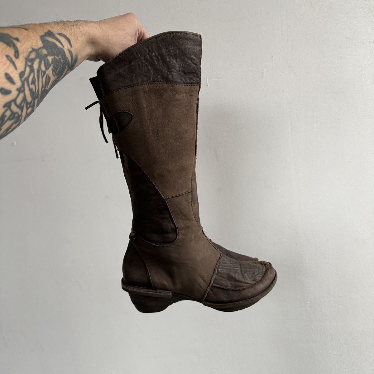 Other Vintage Y2K Tamaris Fairy Core Leather Brown Knee High Boots Size US 7 / IT 37 - 7 Thumbnail
