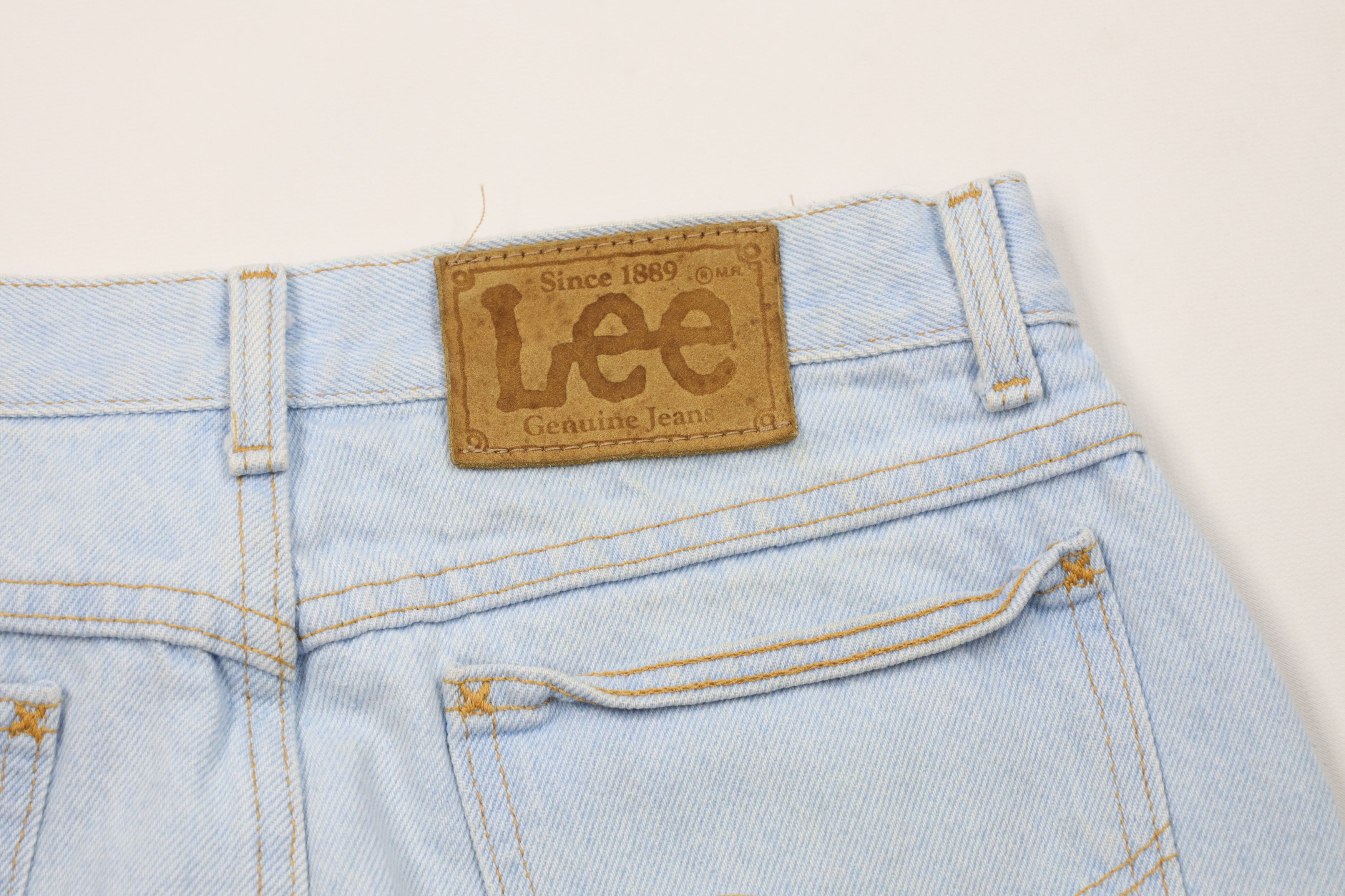 Lee × Vintage Vintage 90s Lee Above Knee Denim Jean Shorts Jorts Blue USA Size US 30 / EU 46 - 14 Thumbnail