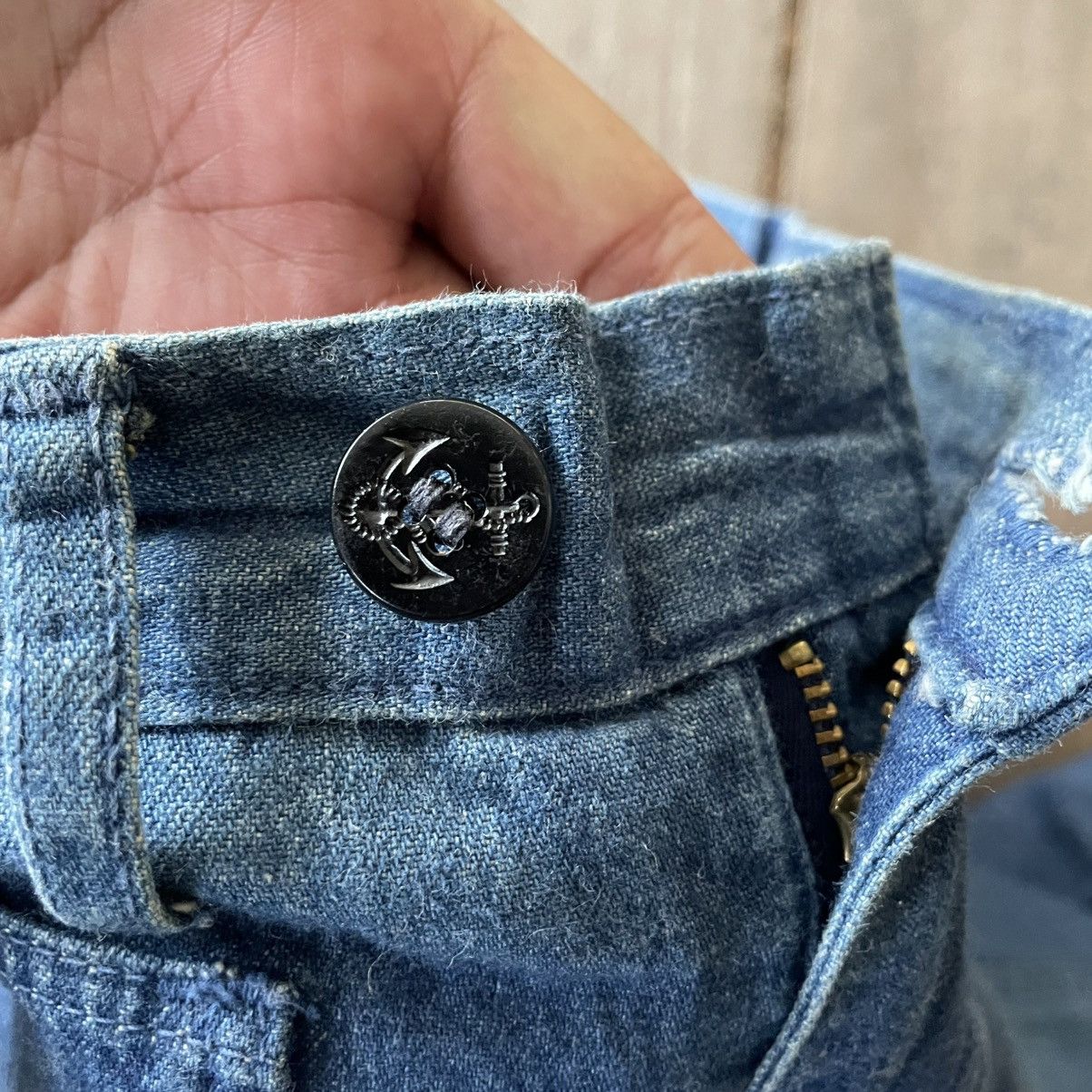 Big John 🔥Vintage 80s Big John Buspants Flare Denim Pants Jeans Size US 31 - 12 Thumbnail