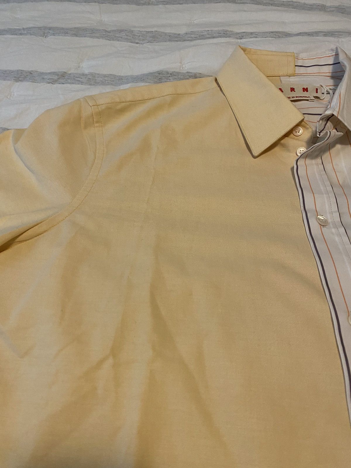 Marni Marni Half Poplin Stripe Shirt Sz54 NWT Size US XXL / EU 58 / 5 - 7 Thumbnail