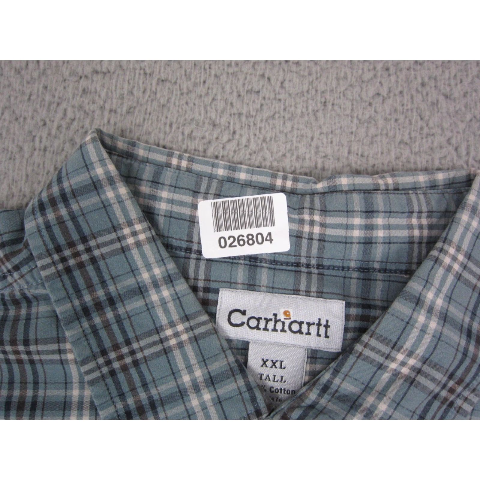 Carhartt Carhartt Shirt Adult 2XL Tall XXLT Blue Plaid Button Down Workwear Mens Cotton Regular Fit Women? Size US XXL / EU 58 / 5 - 5 Thumbnail