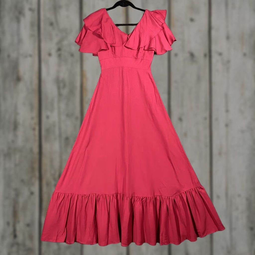 Vintage VINTAGE Lorrie Deb Dress Maxi 1960s 7 Pink Women's Party Size 7/8 Rayon Mod GoGo Size M / US 6-8 / IT 42-44 - 1 Thumbnail