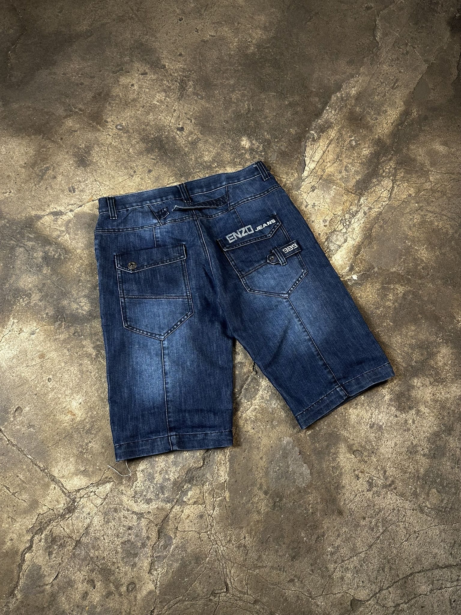 JNCO × Vintage Vintage Y2k Avant Garde Oversized Faded Jeans Shorts 2000s Size US 34 / EU 50 - 1 Thumbnail