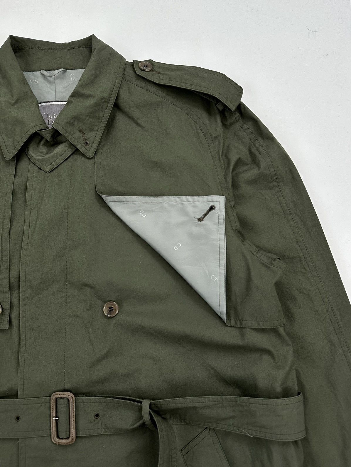 Christian Dior Monsieur Christian Dior Olive Green TrenchCoat Military Outerwear Size US L / EU 52-54 / 3 - 5 Thumbnail