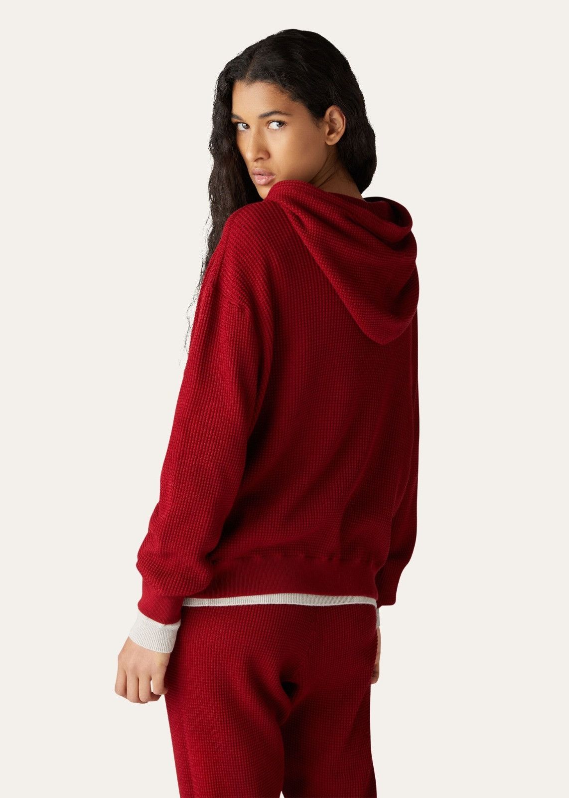 Loro Piana o1srvl11e0824 Puno Cotton Silk Hoddie in Red Size M / US 6-8 / IT 42-44 - 4 Thumbnail