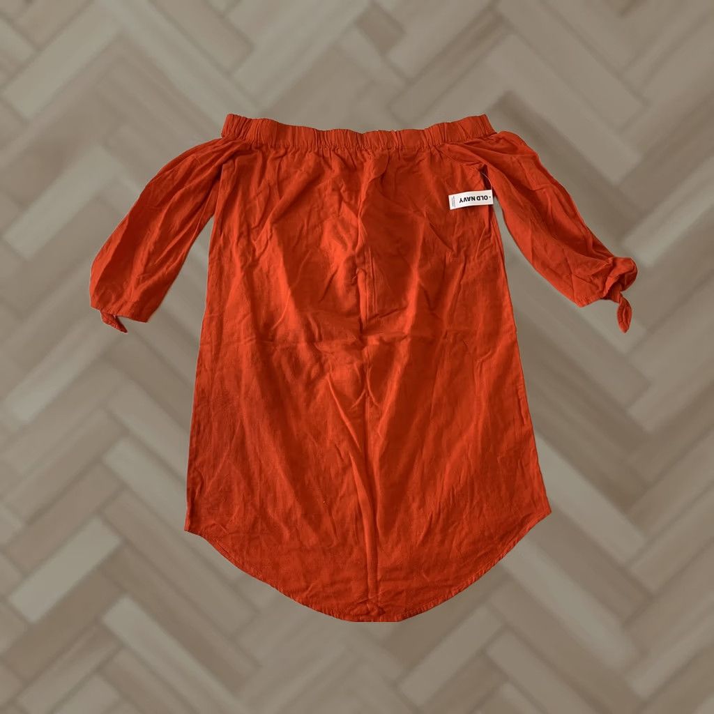 old navy orange dress Burnt L (12-14) New and xl (18)machine wash according to the care instruction label . Maternity Orange Dresses & Jumpsuits