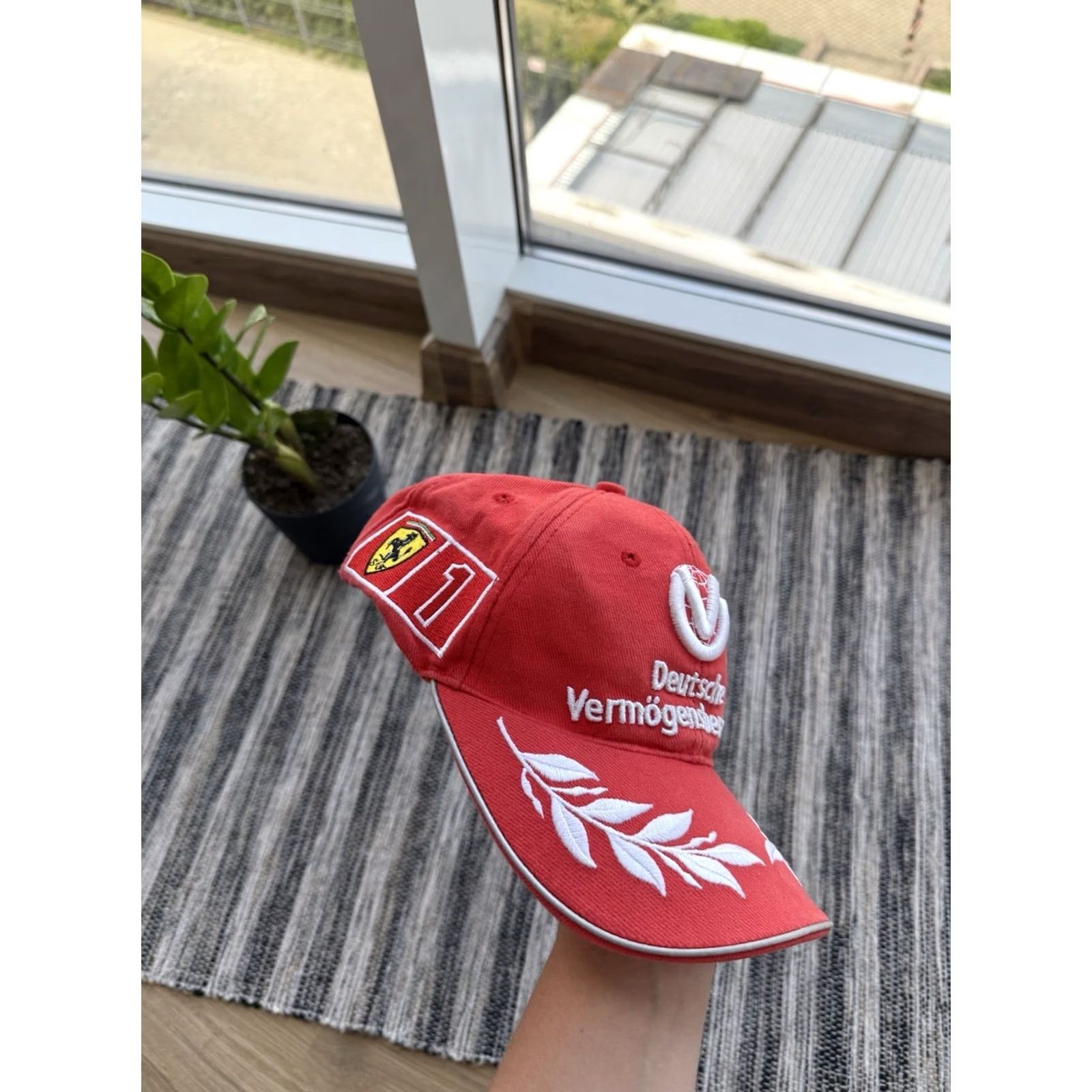 Ferrari FERRARI Vintage Racing Cap Hat Michael Schumacher Cap 90s Snapback Racing Cap Red Mens One Size Size ONE SIZE - 2 Thumbnail
